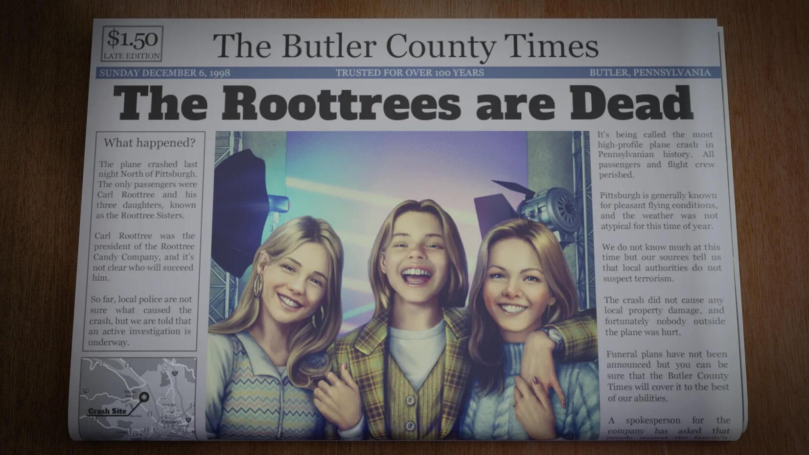 The Roottrees are Dead (2025): PC Detective puzzle Developer & Publisher: Evil Trout Inc. Role: Proofreading